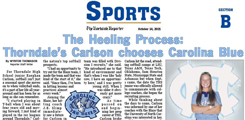 This week's Reporter Sports has stories on Rockdale taking down Caldwell in volleyball and football, Thorndale junior Raeghan Carlson becoming a Tar Heel and much more.