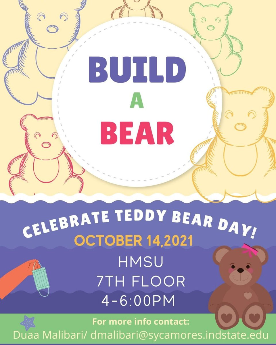 MSPPrograms's tweet image. YOU DONT WANT TO MISS OUT!😀
Build A Bear Is Back!! October 14th 4pm-6pm on the 7th Floor of the HMSU..