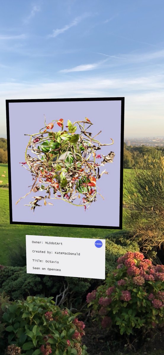 Nature in nature, but 'Octavia' by <a href="/KateMacDonald/">Kate MacDonald ✨</a> 
 hides a terror beneath! 🍃🌱🦇🪶 View it in AR here 👇 b-sceneapp.com/assets/opensea…