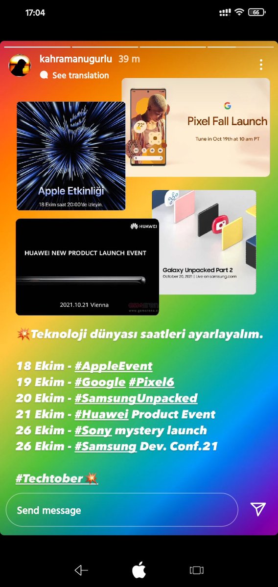 soykanozcelik's tweet image. Teknoloji dunyasi etkinlikleri icin saatleri ayarlayalim #techoctober @KahramanUgurlu