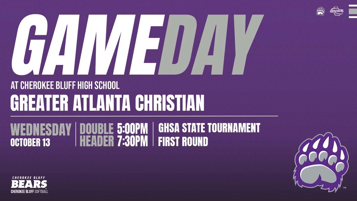 Big day at the Bluff! Come out and support your Lady Bears with their doubleheader against GAC. 5 &amp; 7:30, be there!