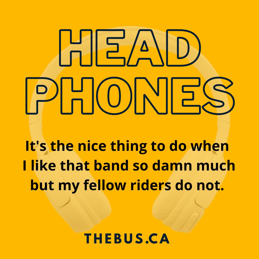 thebuscanada's tweet photo. Using personal listening devices such as headphones is the nice thing to do when listening to your favorite music, podcast or show while riding the bus. Check https://t.co/tL5w72syk4 for schedules, updates and fares.
#nice #etiquette #teamtransit #thebuscanada #bus #transit https://t.co/1jbgbkKNBC