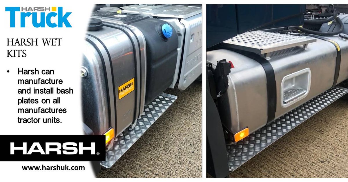 HarshLtd's tweet photo. With a full range of optional extra's on Harsh wet kits. Bash plates can be specified for when going on landfill or off road to stop objects hitting the underside of the off and near side chassis mounted tanks.
#Wetkit #Harshltd #Tractorunit https://t.co/BKobg6EDnQ