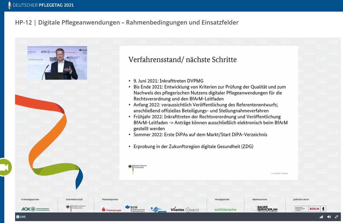 TK_Presse's tweet photo. Dr. Hunze teilt zum Schluss einen Ausblick auf die kommenden Schritte bei den #DiPA. #dpt21 https://t.co/Tat6zj8NTF