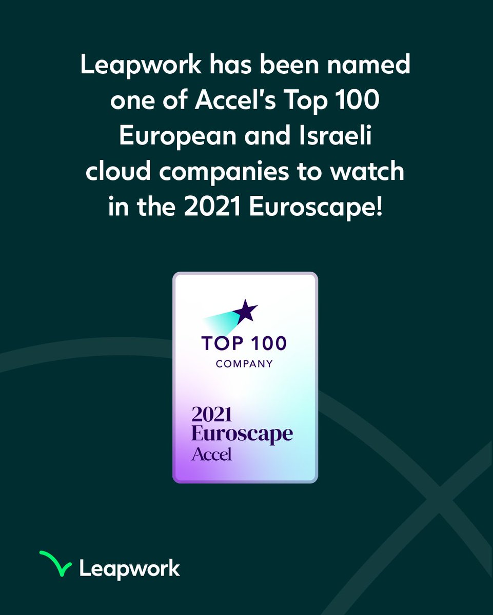 LEAPWORKglobal's tweet photo. #Leapwork has been listed in the @Accel 2021 Euroscape Top 100! 🔥
We’re in great company, alongside some of the fastest-growing #cloud organizations across Europe and Israel.
Full report: https://t.co/blAURoTqAM
#TestAutomation https://t.co/h8gCaCzQtO
