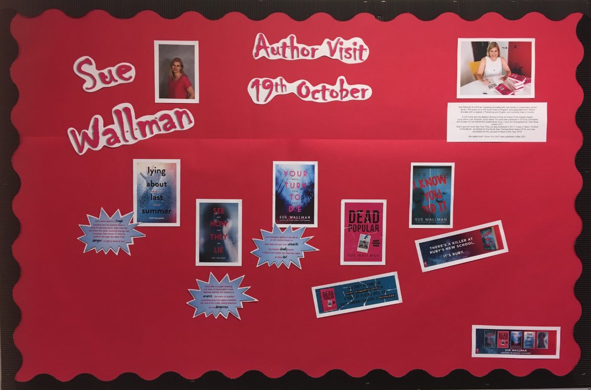 BhgsLibrary's tweet photo. So excited for our author visit from @SueWallman next week! https://t.co/SM1KHJH53N