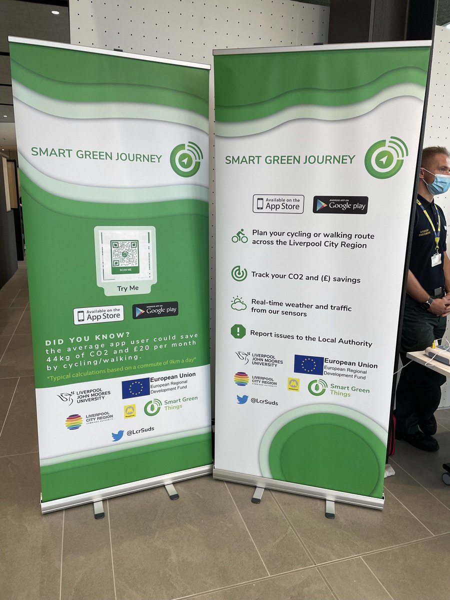 LcrSuds's tweet photo. Busy morning promoting the app at #ljmu Student Life Building. #smartgreenjourney #smartgreenthings #smartgreendashboard #CleanAir #cycling #walking #activetravel #HealthyLiving #Rethinktravel https://t.co/X9E86ewB9o