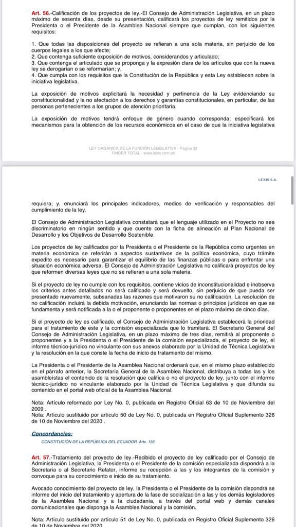 jpjaramillo25's tweet photo. Este👇 es el artículo 56 de la Ley Legislativa, el cual ⁦@ramirogarciaf⁩ quiere declarar con base a su opinión como inconstitucional sin ser Corte Constitucional.

Este es un artículo vigente en nuestro Estado de Derechos, el CAL no interpreta la Ley simplemente la acata. https://t.co/JVP3T2V2eg