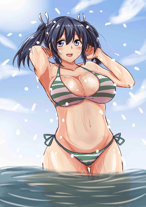 #秋だけどまだ全然暑いので水着絵再掲してもいい 