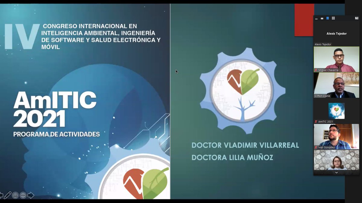DrAlexisTejedor's tweet photo. Dr Clifton Clunie Decano de @utpfisc de la @utppanama da palabras de bienvenida en el evento AmiTic 2021, versión 4 virtual en el @utp_chiriqui Saludos @drvvillarrealc https://t.co/iJKsgncPnu