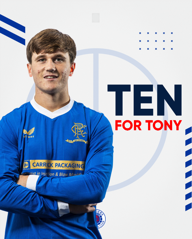 👏💙 Congratulations to Tony Weston on reaching double figures so far in the <a href="/OfficialSLFL/">The Park’s Motor Group Scottish Lowland League</a>.

#RangersFC