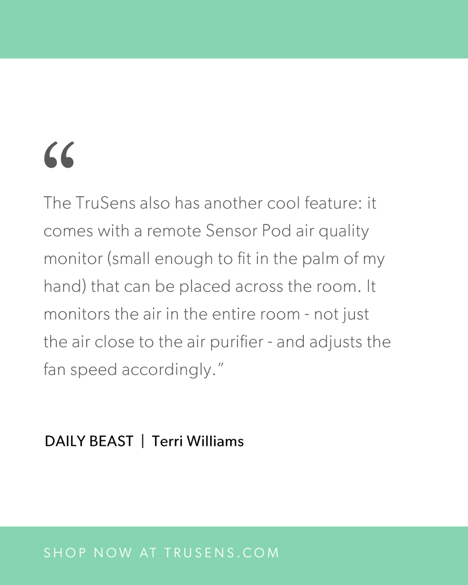 TruSensWellness's tweet photo. Air purification made smart with TruSens Smart Air Purifiers. Smart Air Purifiers feature connectivity to the TruSens App, enhanced SensorPod, and works with Amazon Alexa.
#TruSens #DailyBeast #SmartAirPurifier #TruSensApp https://t.co/W8krSfTkjp