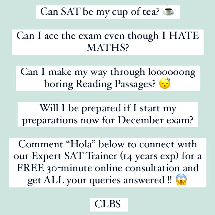 Need guidance on SAT Prep?? We got you covered!! 

Ping us and we are at your service! ❤️

#catalystlearningbysanchita #SATPrep