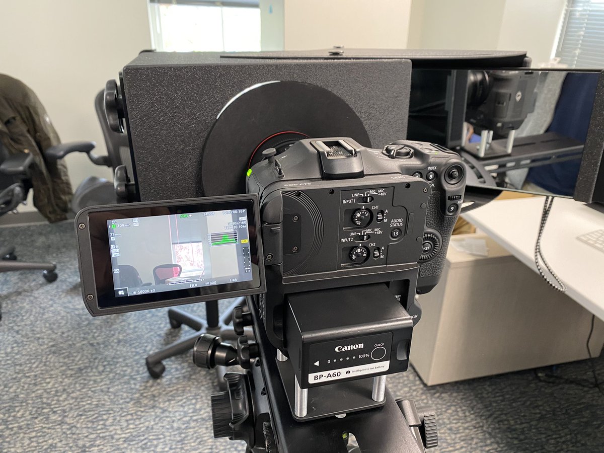 BESorenson's tweet photo. Playing with a new piece of gear today for an interview series starting tomorrow. @EyeDirect #eyedirect https://t.co/roCBOl41vu