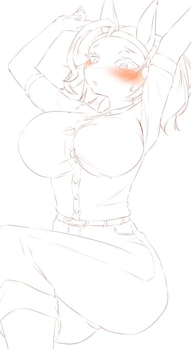 珍しく服に気を遣って描いたけど結局乳袋描きたいだけ 