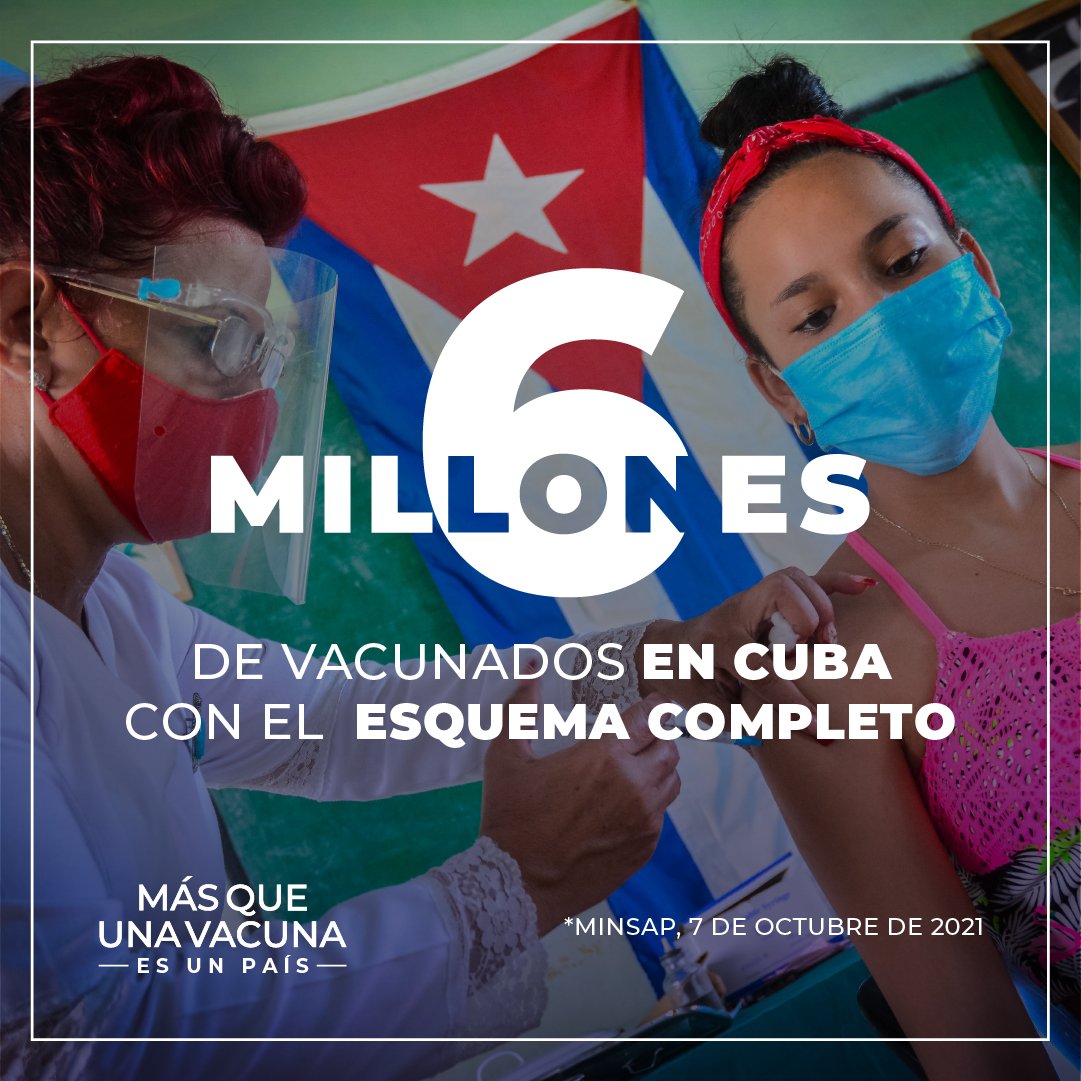 El imperio no menciona las vacunas cubanas, a no ser para desacreditarlas. Saben por qué?? Resp: Les duele mucho saber que cada día somos más los vacunados en #Cuba, para nosotros más que una vacuna es un país. #CubaVaPormás #LaRazónEsNuestroEscudo #DefendiendoCuba