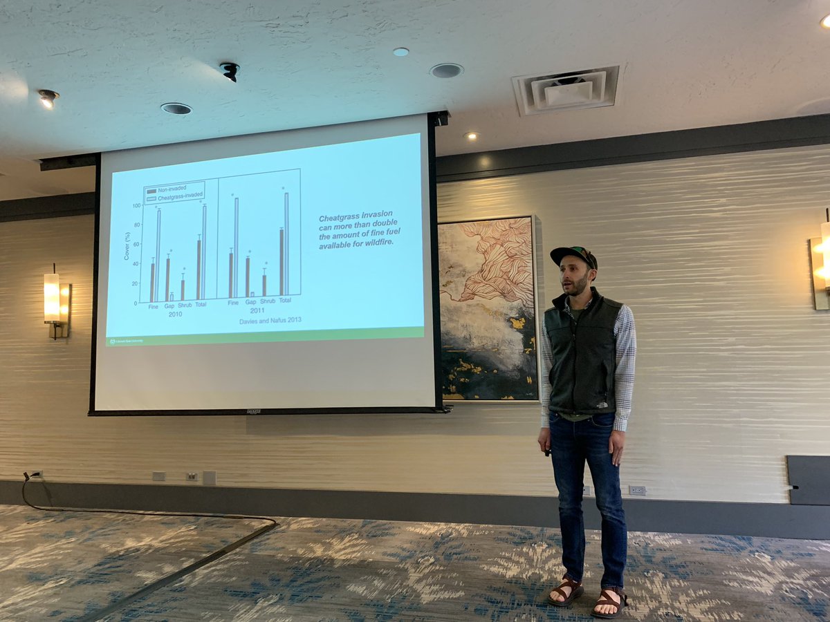 ShannonLClark's tweet photo. These guys did a great job presenting on managing fire risk through annual grass control at the Colorado Open Space Alliance Meeting! @KSUGrad91 @DerekJSebastian #COSA2021 https://t.co/ECReX7nja4