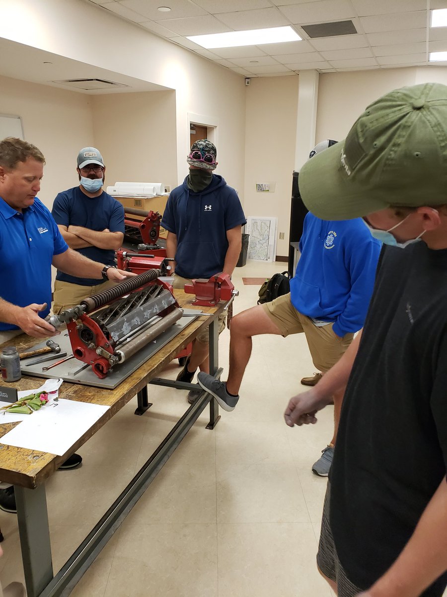 cgranger2020's tweet photo. @gohgtc GSTM students getting dirty this morning learning about cutting units with Professor Ashley Wilkinson #Timetomow #Reels https://t.co/gVxu45hLKH
