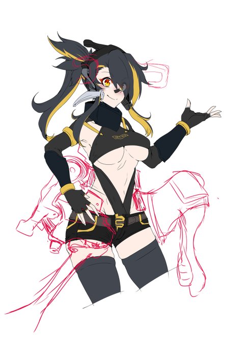 途中でレイヤー分けに気付いて良かったですわ…
気付かなかったらコンポ載せ替えした時に全部描き直しという地獄を味わうところでしたの…

そしてなにかしらで使うかもしれない配置 