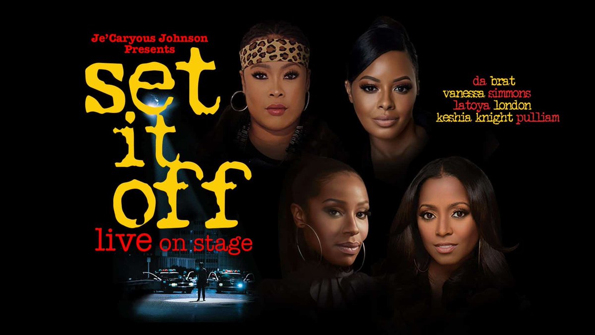 JeCaryous's tweet photo. …and we’re back! I’m happy to present #SetItOffLive on Stage in a city near you! Get tickets at https://t.co/9kuAXoYGLQ today https://t.co/9RjsO6XDOF