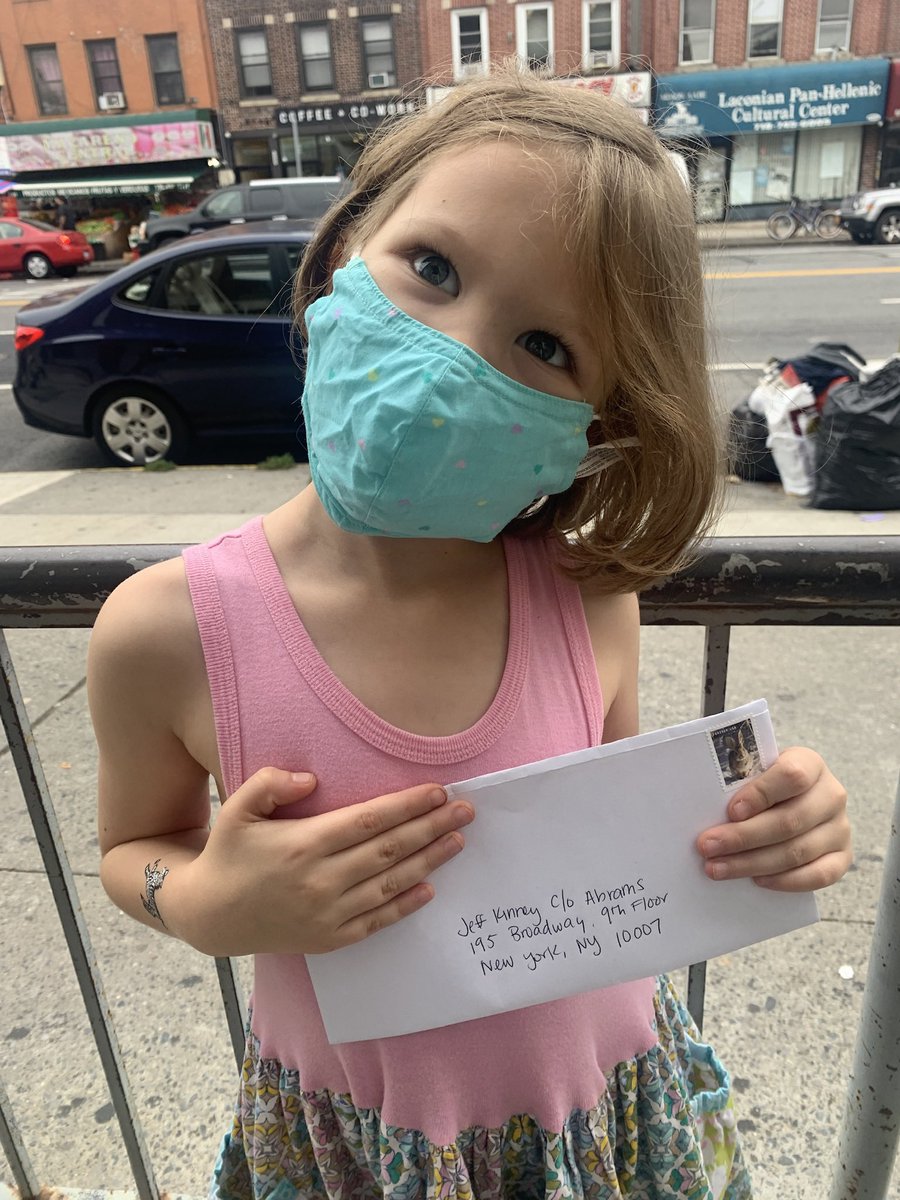 rebekahmcgee's tweet photo. @wimpykid my girl sent her first fan mail today! https://t.co/X4w5jZDIuq