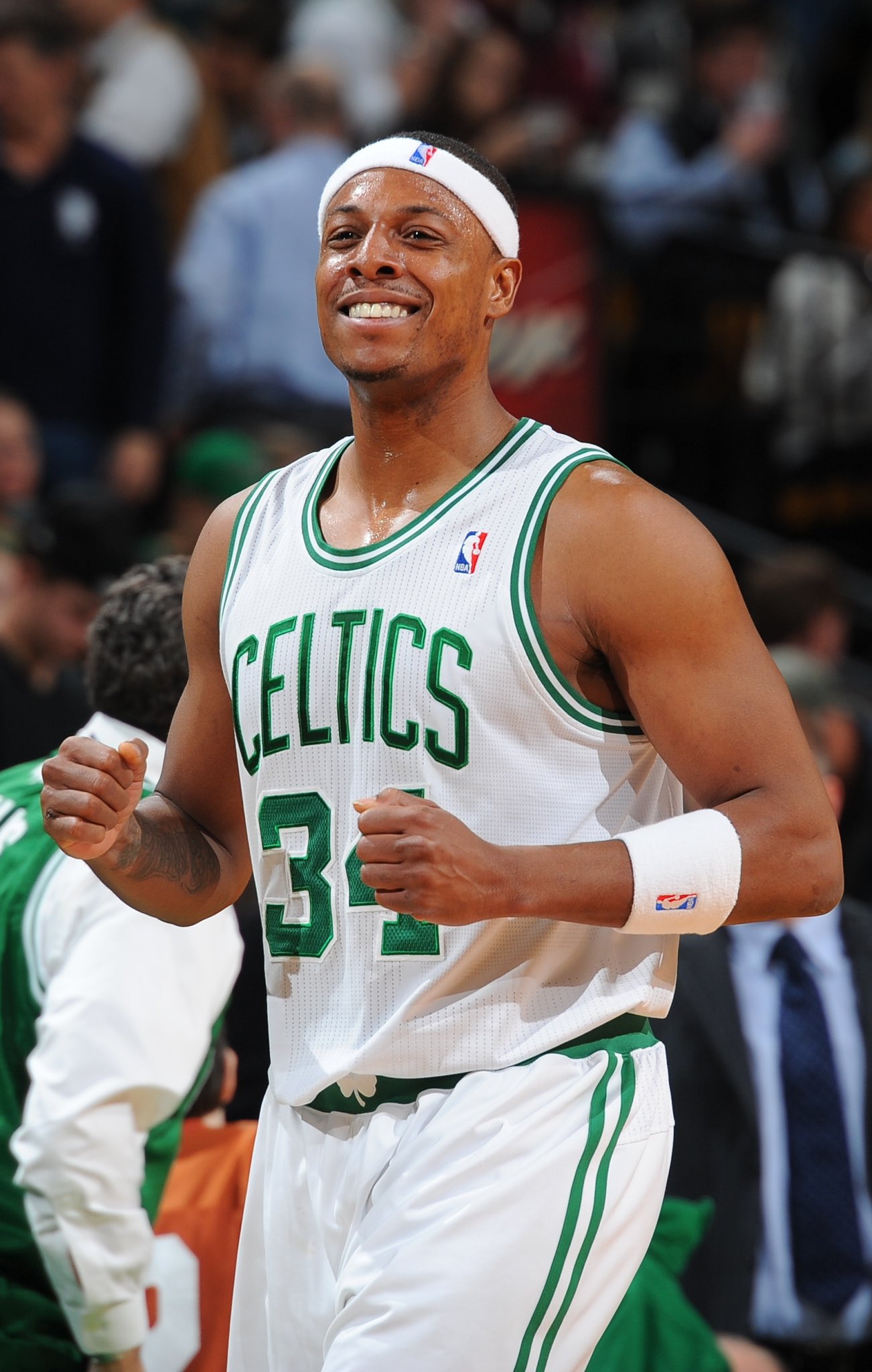 To wish Paul Pierce a Happy Birthday.   : Brian Babineau/NBAE via Getty Images 