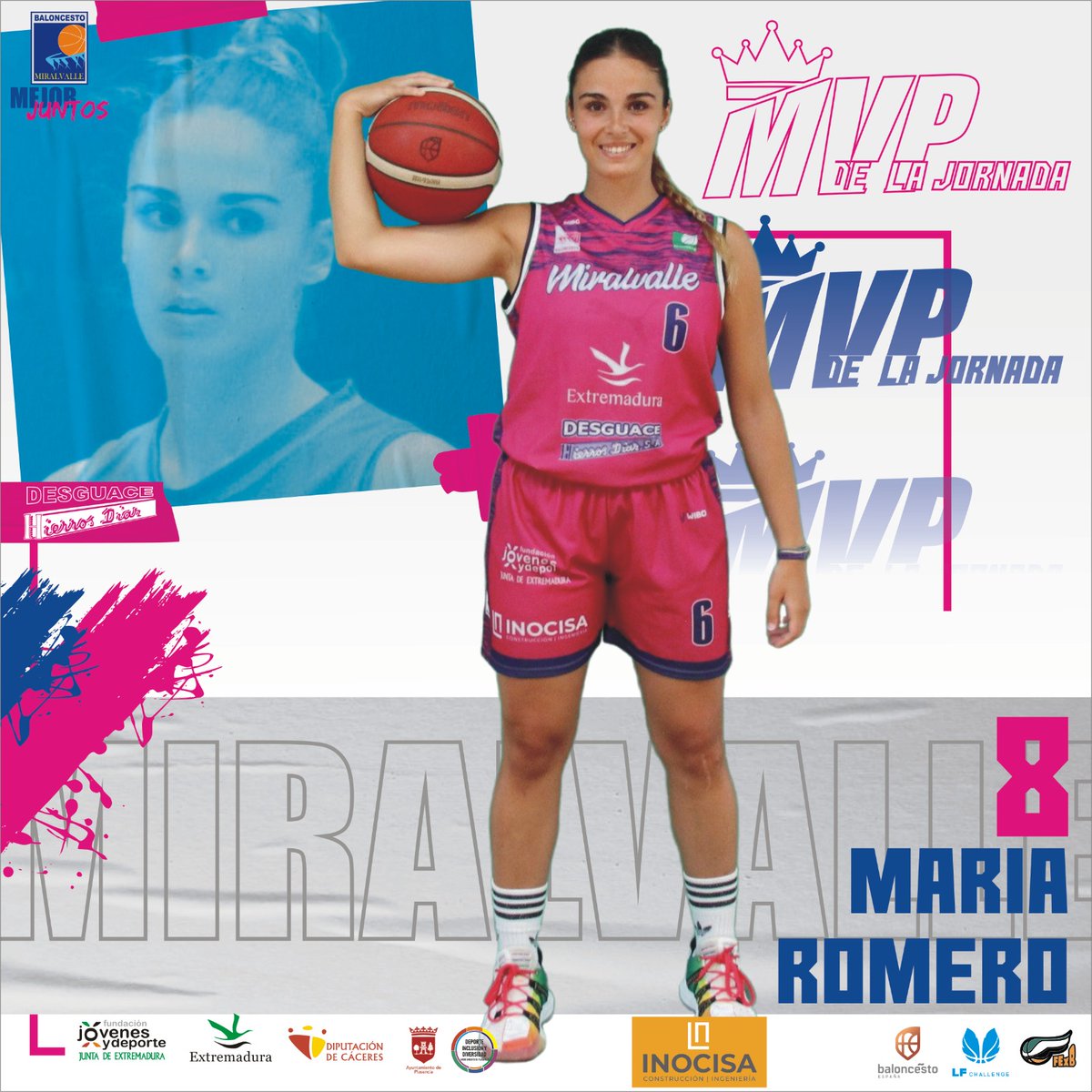 CPMiralvalle's tweet photo. INOCISA nos trae el MVP de la Jornada 4️⃣, que esta vez es compartido por @MariaRoga88 y @laiamoya18 
Buen trabajo chicas 👏🏼👏🏼. https://t.co/nYeYnuKYos