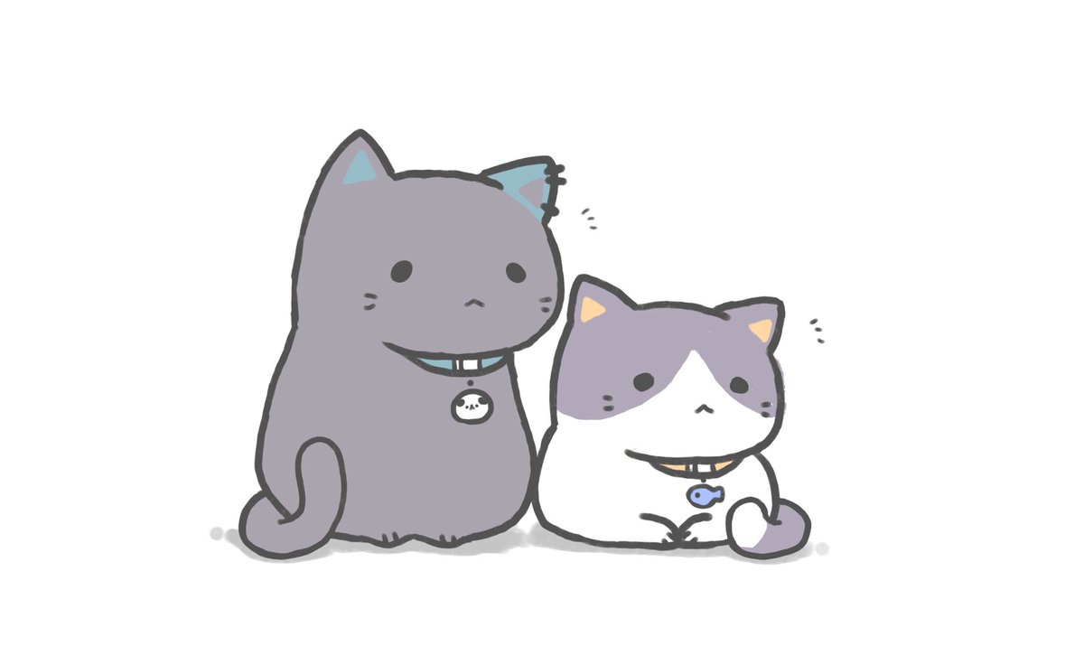 「おなじとこみつめるねこちゃんみたいだなって…… 」|ぼちゃ𓃵のイラスト