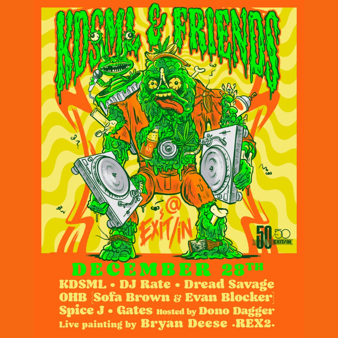 NEW SHOW 🔥 a full experience is coming your way on 12/28 with 50 for 50 presents <a href="/KDSML/">KDSML</a> w @DjRate, DREAD SAVAGE, OHB (<a href="/SofaBrown/">SOF</a> &amp; <a href="/evanblocker/">ebm blinock</a>), &amp; <a href="/spicedamnj/">Spice J</a> hosted by <a href="/DonoDagger/">Dono Dagger</a> featuring a live painting by <a href="/bryandeeserex2/">bryandeeserex2</a> 🤘 tickets are on sale now: bit.ly/3uW71WL