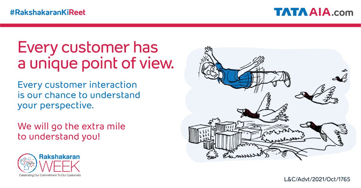TataAIA_Life's tweet photo. We scale greater heights by understanding your point of view! Thank you for helping us fly higher
Disclaimer: https://t.co/cCAt3kfefn
#ConsumerWeek #ConsumerAwarenessWeek #Consumers #RakshakaranWeek #RakshakaranKiReet https://t.co/5fhp6Ep5YI
