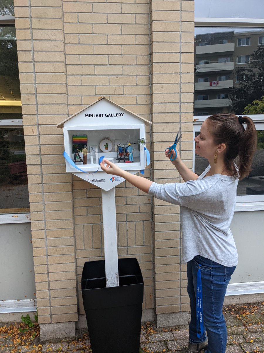 AGN_Cobourg's tweet photo. Introducing the newest addition to the Art Gallery of Northumberland’s #MiniArtGallery project, in partnership with Cobourg Public Library.

Next time you head to the library to get your reading fix, check out the first mini display along the Ontario street entrance! https://t.co/w58YvSxHJ2