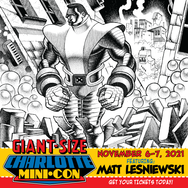heroesonline's tweet photo. LOOK WHO'S COMING TO THE #GSCMC Nov 6-7!
His line-work will BLOW YOUR MIND. Artist on CRIMSON FLOWER with buddy @mattkindt, Heroes welcomes a master of the fine-nib @MattLesniewski!
Get your tickets TODAY! https://t.co/2bVNrs3ZCi
#GSCMC #GuestAnnouncements #GiantSizeCLTMiniCon https://t.co/uA8WlHyLap