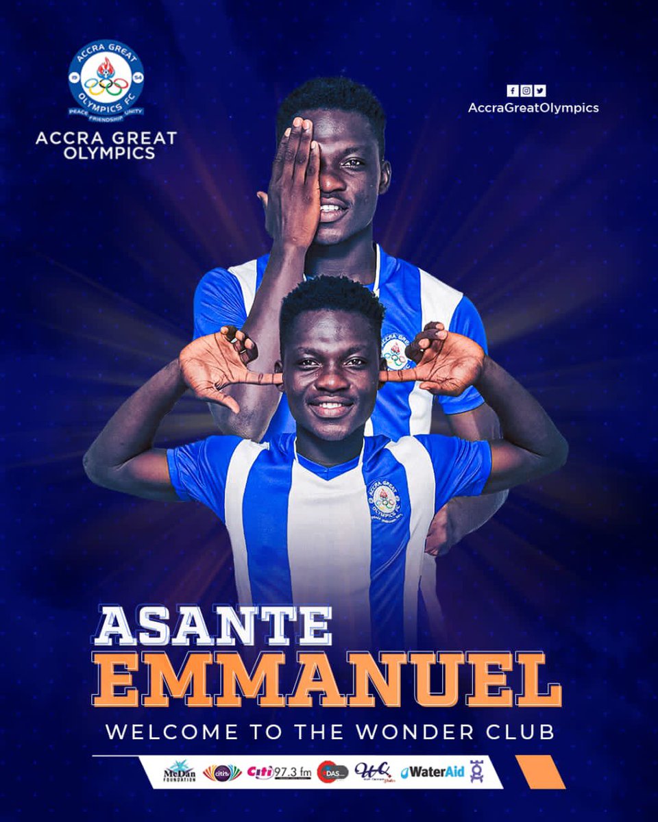 AccraGtOlympics's tweet photo. Emmanuel Asante joins us from MSK Zilina Africa FC. #DADE
#WelcomeEmmanuel https://t.co/zVj25O0xpT