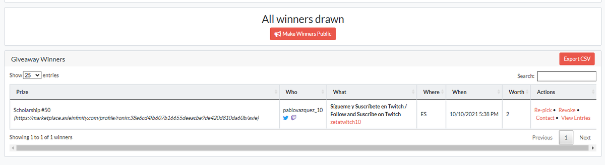 GaleAxies's tweet photo. Pues ya tenemos Ganador de la beca de 
@AxieInfinity
  de 
@GaleAxies
!!

Enhorabuena, pablovazquez_10!

Tienes 24 h para entrar en nuestro discord y enviarnos tu ronin! sino, seleccionaremos otro ganador! https://t.co/IfqMENcXYg