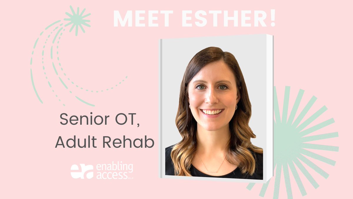enablingaccess's tweet image. Esther is a Senior OT specializing in #WheelchairSeating &amp;amp; #Mobility &amp;amp; is experienced in improving her client&apos;s #FunctionalPerformance. Outside of work with #EnablingAccess, she can be found at the dog park with her #SpiritOfHope rescue pup, Gideon!

#OTmonth #OT365 #TeamOT