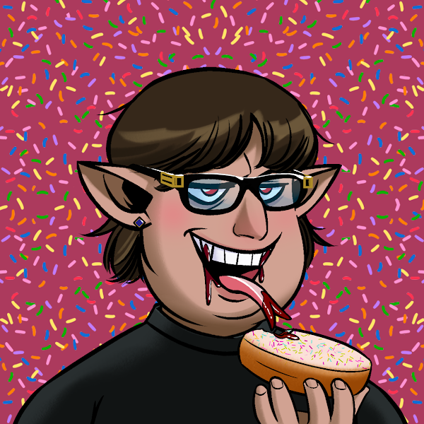 This is too fucking good. The homies at <a href="/SVSNFT/">Sneaky Vampire Syndicate</a> made my dream of becoming a fat bloody jelly donut slurping vampire come true.