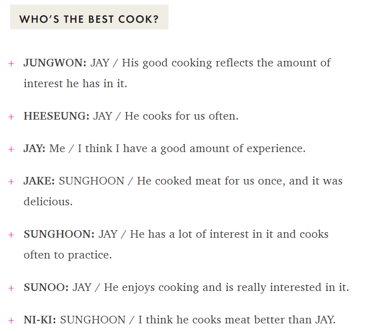 heeseungcokr's tweet image. WHO’S THE BEST COOK?
🐈🦌🦅🐧🦊: 🦅
🦮🐆:🐧

@ENHYPEN_members