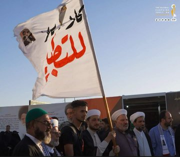 Mvoice13's tweet photo. The #Iraqi tribes from all over Iraq held a press conference in the solidarity tent set on a road in the city of Karbala and announced their solid stance against normalization with the #Israeli occupation and their firm support for #Palestine.
#Act4Palestine  @Mvoice13 https://t.co/60RmqwPWHx