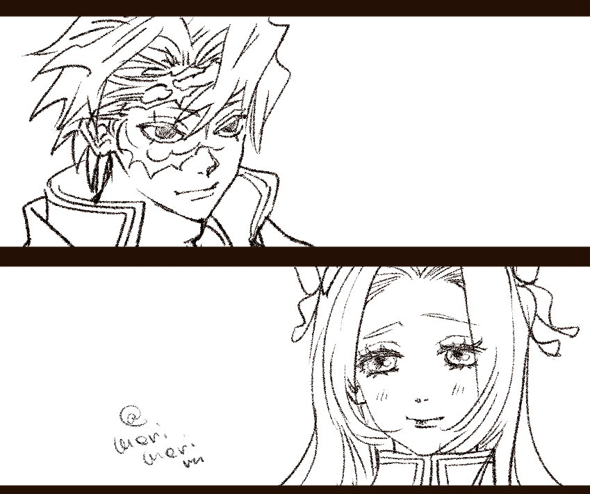 なんかなんとなく私の中では美男美女描けた。
気がする。
途中の2コマです。

#さねカナ 