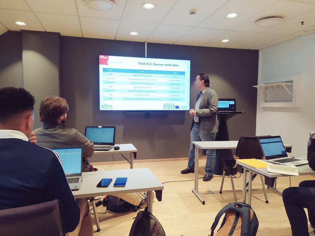 GreencoachEU's tweet photo. Discussions about next steps with Impact Study and state of art and practical implementation of educational workshops 🤓 #greencoacheu #erasmusplus #erasmussport @SantAnnaPisa @TDM2000Int https://t.co/58VdSsvqEw