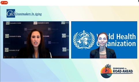 GIAging's tweet photo. Opening the GIA Annual Conference: an interview with Lindsay Goldman and @WHO Unit Head on Ageing and Health @RituSadana , discussing the Decade of Healthy Aging
#healthyaging @GIAging21 #agefriendly https://t.co/GRm7ZV8r7Z