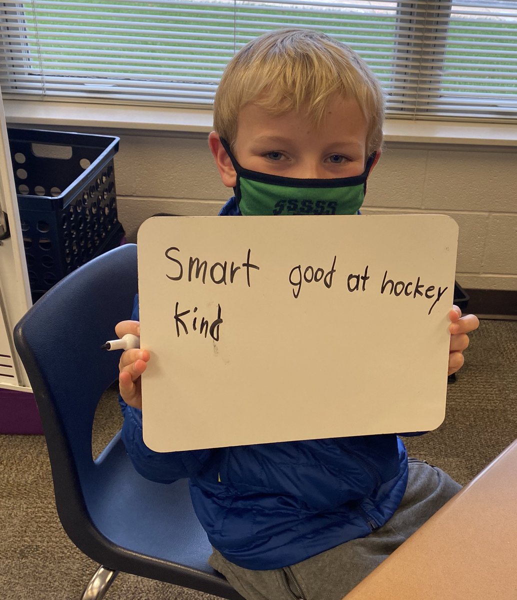 awlswa's tweet photo. Writing adjectives and information to describe ourselves to share with others during Morning Meeting @responsiveclass #FriendshipBuilding https://t.co/sniNiySkWq
