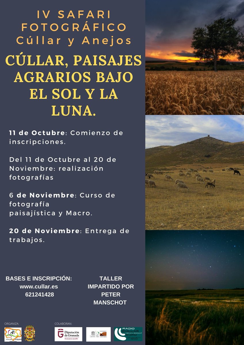 CullarGranada's tweet photo. IV Safari Fotográfico, Cúllar y sus anejos. 
Cúllar, paisajes agrarios bajo el sol y la luna 
https://t.co/pVUtw3bdOV https://t.co/H7dDZVBVhx