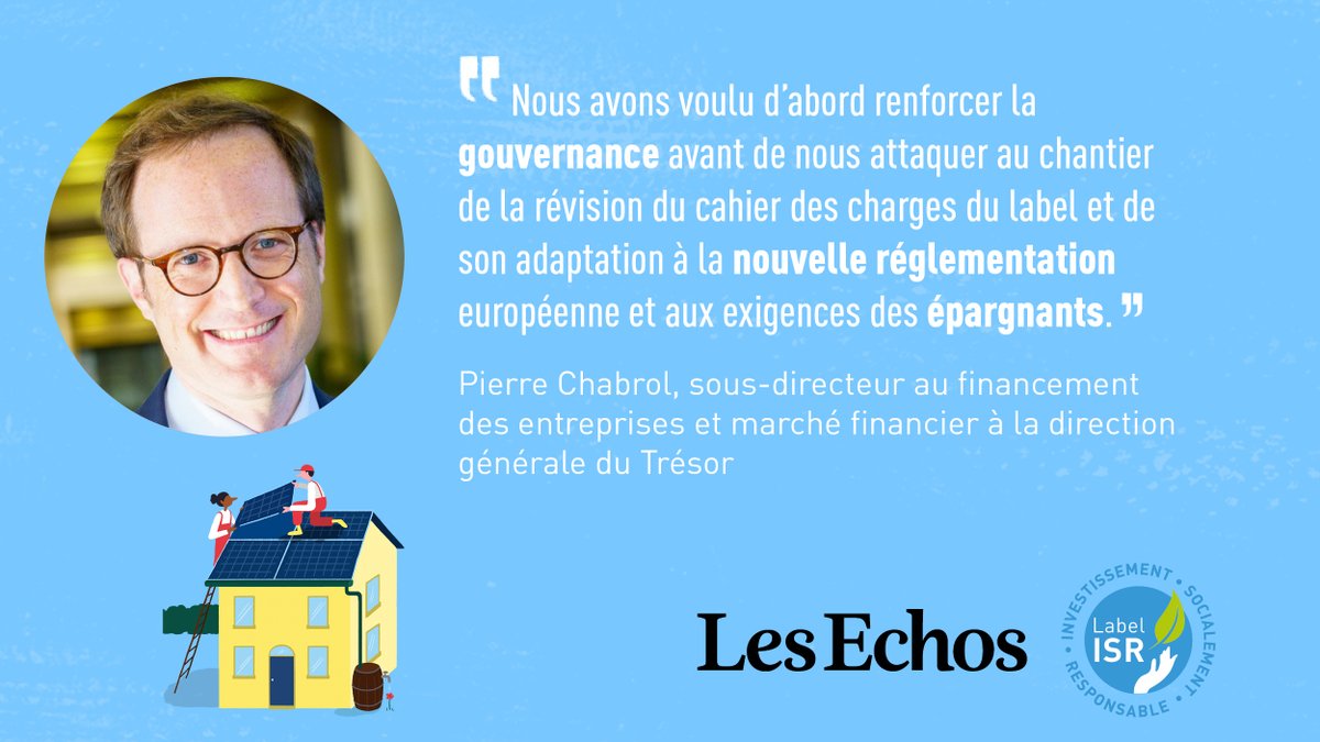 📣 "Le ministère de l'Economie a installé ce lundi matin un nouveau comité en charge du #LabelISR, qui certifie les fonds de placement français ayant une démarche d'investissement socialement responsable (#ISR)."

lesechos.fr/finance-marche… via <a href="/LesEchos/">Les Echos</a> 

<a href="/DGTresor/">Direction générale du Trésor</a>
<a href="/Economie_Gouv/">Ministère de l'Économie et des Finances</a>