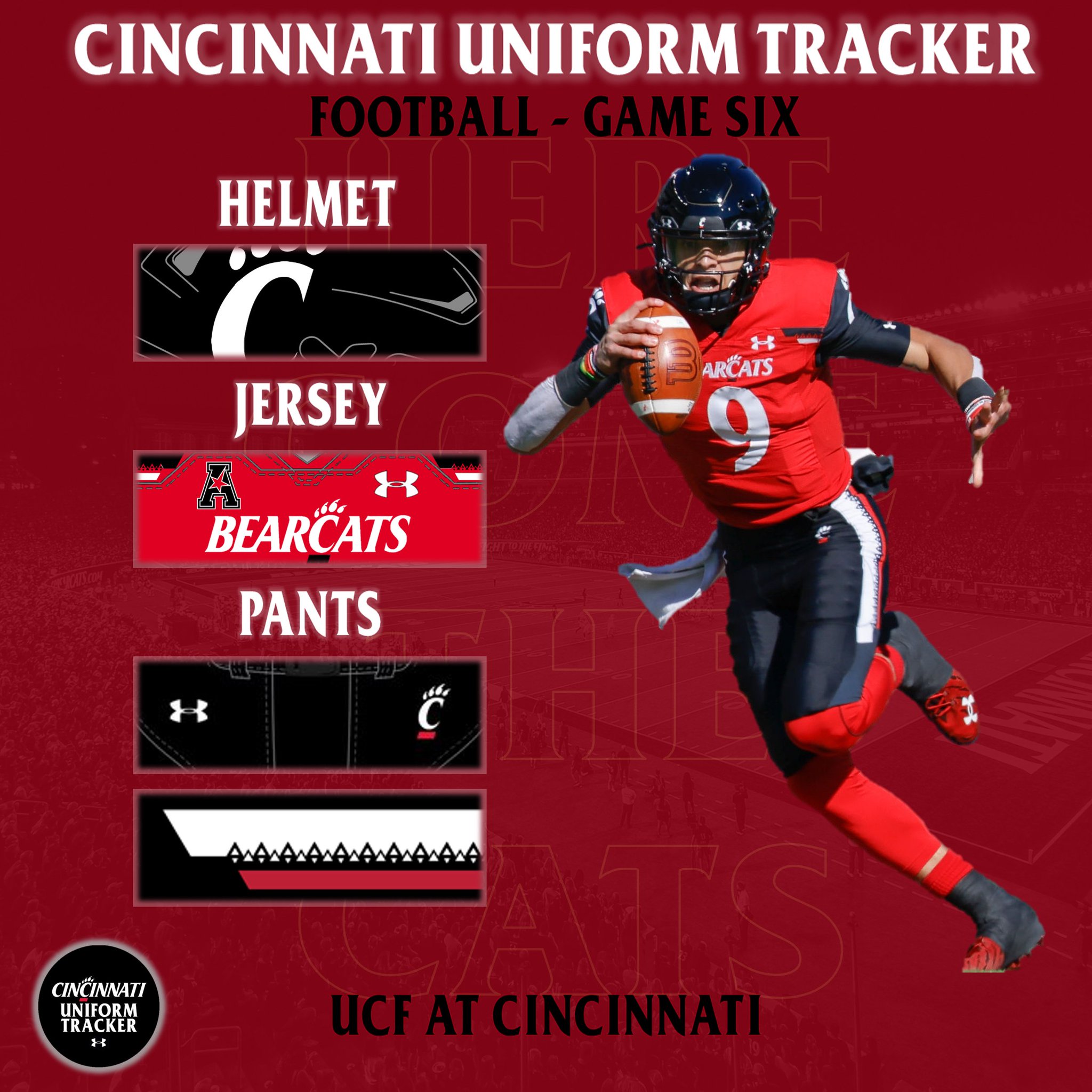 Cincinnati Uniform Tracker on X: 🔴RED SATURDAY 🔴 The #Bearcats will  break out their red jerseys for the first time at home since their  introduction in last year's Memphis game and third