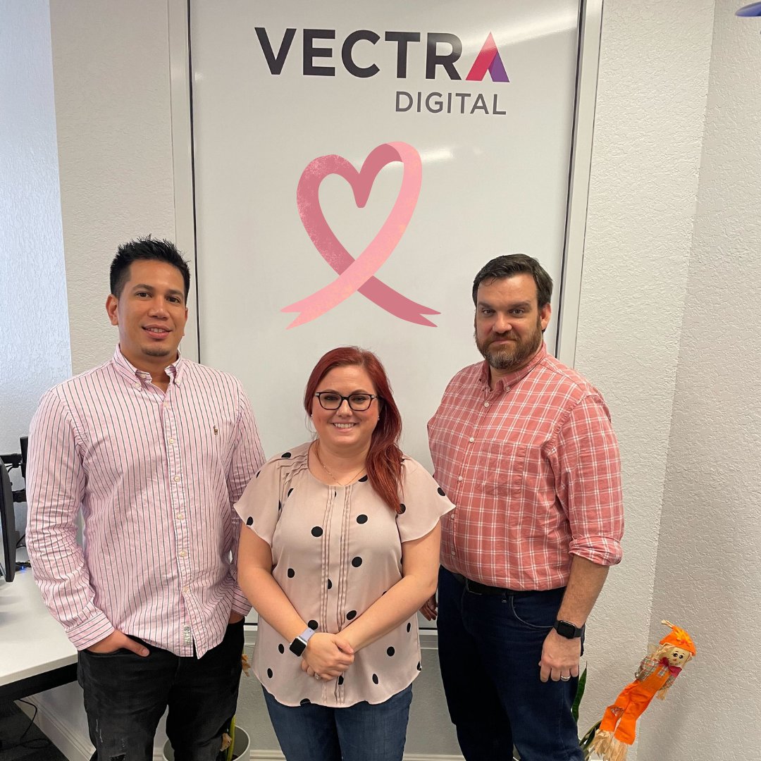 Today our team is rocking pink to show support for Metastatic Breast Cancer Awareness Day.  💗
#breastcancerawareness #wednesdayswewearpink #breastcancer #metastaticbreastcancerawarenessday #realmenwearpink #thinkpink #vectradigital