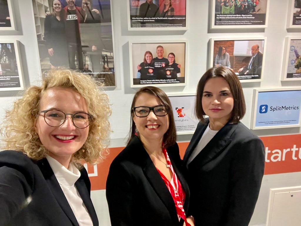 ArmonaiteA's tweet photo. 🤍❤️🤍 When I learned that #Imaguru start-up center in Minsk was closed down in the spring under the regime, I invited them to relocate to #Lithuania.🇱🇹 Today - together with @Tsihanouskaya, we are participating in the opening of the center in Vilnius! So happy to be here!❤️ https://t.co/lOCsYMv1Hz