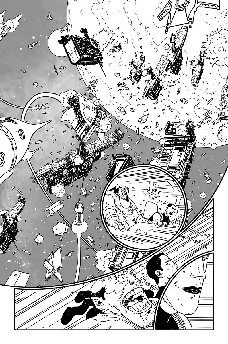 Some inked pages from today's issue of Wasted Space :] 