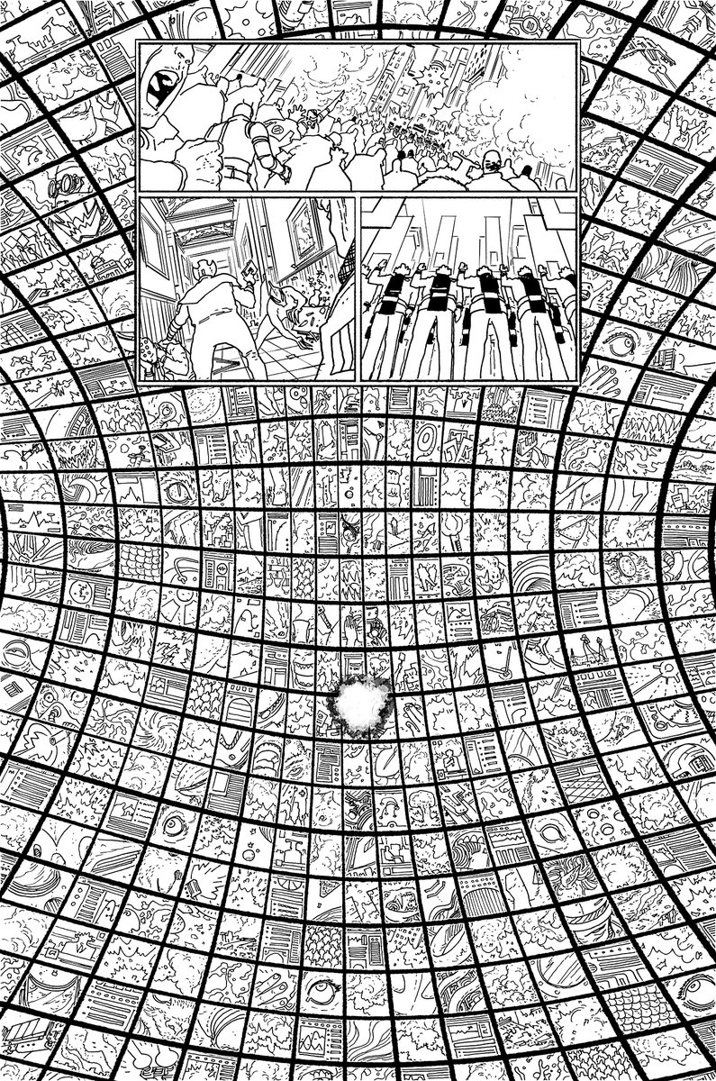 Some inked pages from today's issue of Wasted Space :] 
