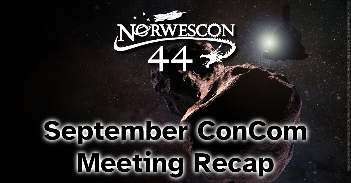 norwescon's tweet photo. Curious about what we talked about in our September ConCom? Here's a recap: https://t.co/I5r8UQ2Ofn
* #NWC44 should be in-person, but we're watching the situation
* Funds are tight after the past two years
* Deadlines are approaching
* #NWCWaypoint mini-con coming in January https://t.co/30hQsqMViR